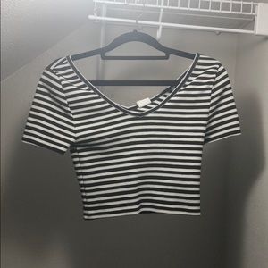 Wide shoulder crop top